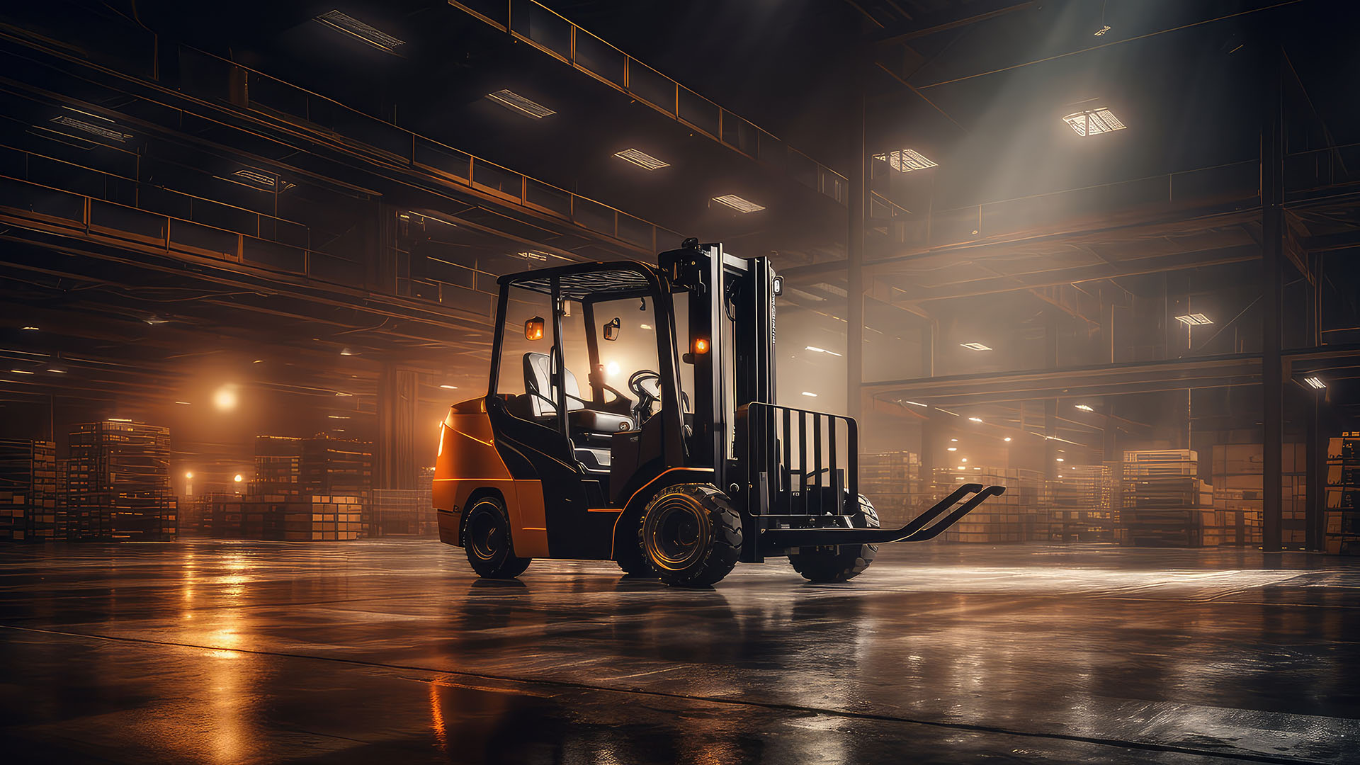 Imagen de Fondo de Montacargas en operación